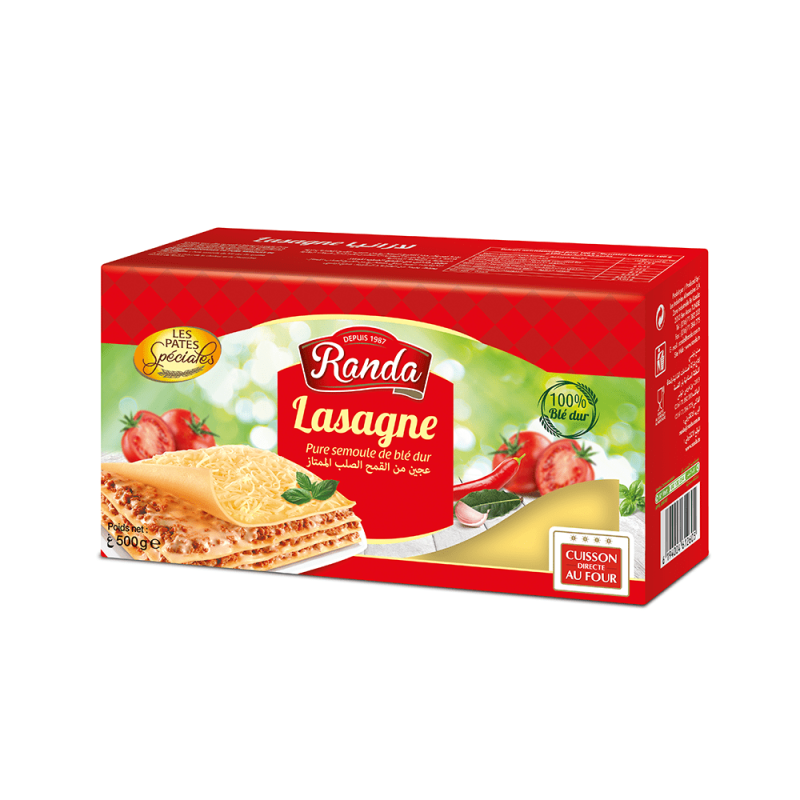 Pâtes lasagne Randa 500g