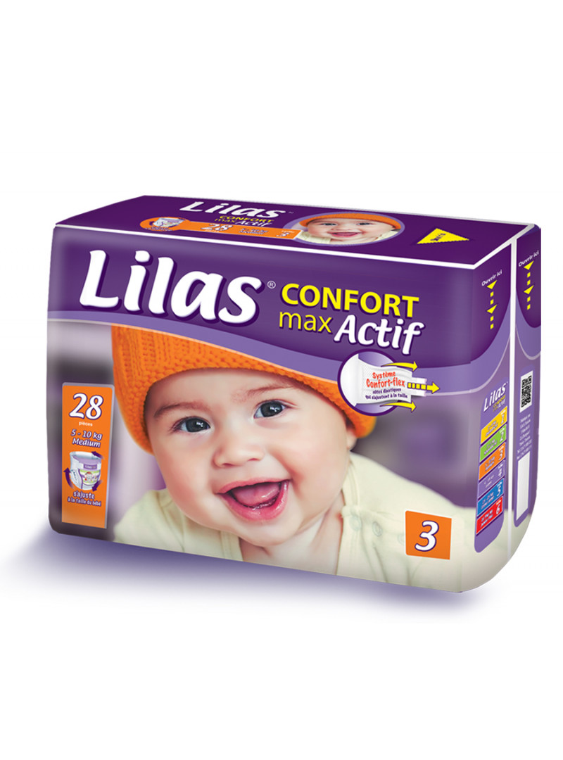 Couches Bébé Lilas Confort Max 3