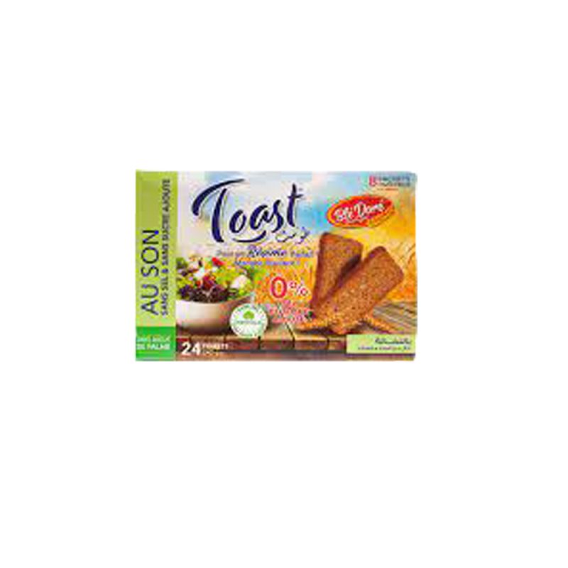 Toast au son sans sel sans sucre ajoute